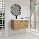 Wall Mounted Floating Bathroom Vanity With Sink, Door & Drawers Modular Cabinet