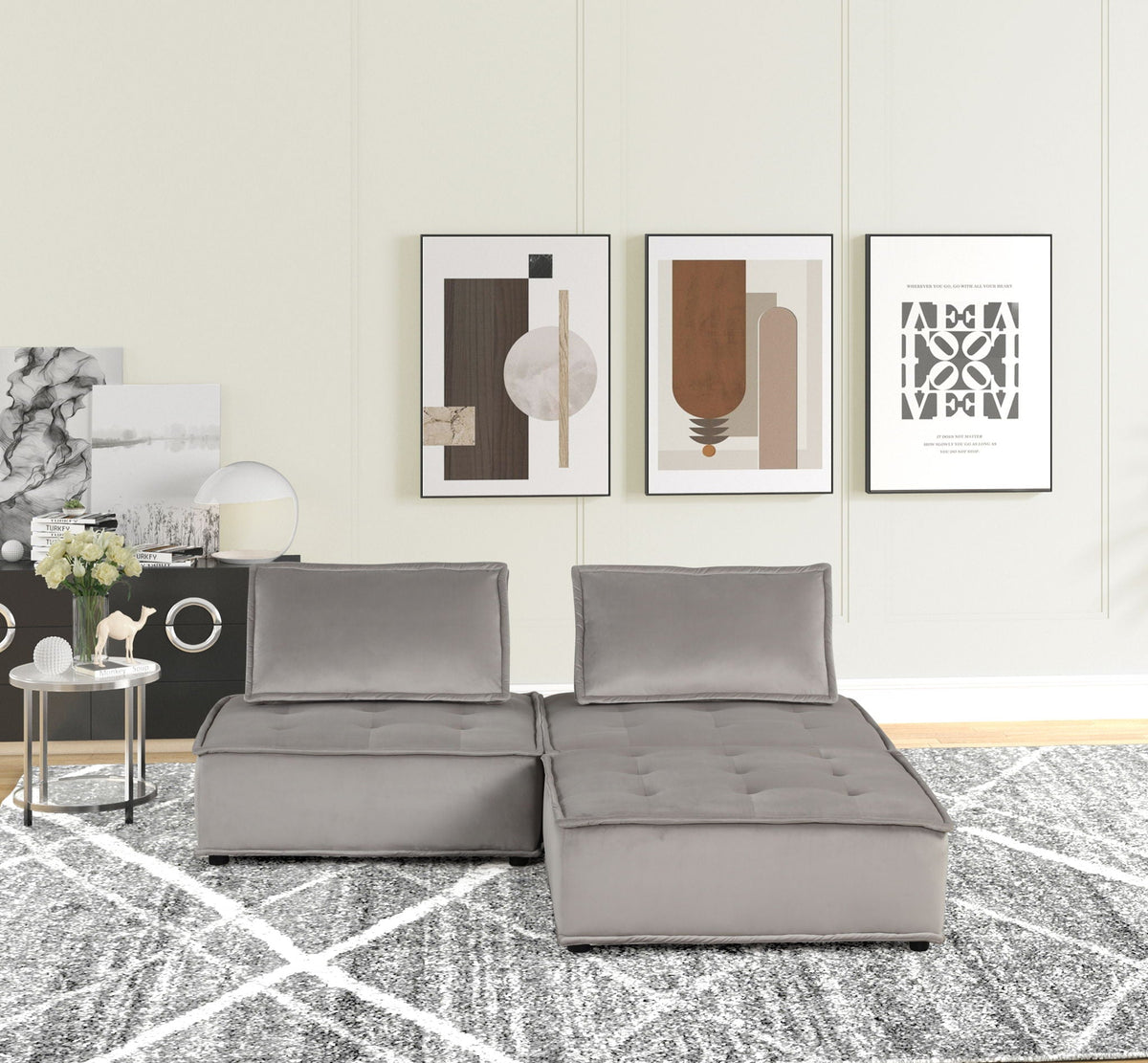 Anna - Stylish Sectional Sofa Ottoman, photo 9 of 35