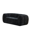 Quilted Cloud Sofa With Rounded Armrests And Piano Key Backrest Design by HouseOfZazla