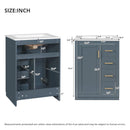 Modern Bathroom Vanity With 1 Door And 3 Drawers