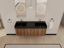 60 Inch Wall-Mounted Bathroom Vanity with Sink
