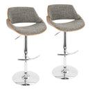 Fabrizzi - Mid Century Modern Adjustable Barstool With Swivel (Set of 2) by HouseOfZazla