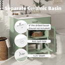 30 Inches Bathroom Vanity with Tempered Glass