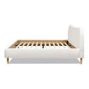 Roman - Curved Headboard Upholstered Platform Bed by HouseOfZazla
