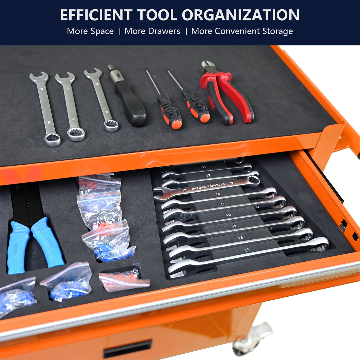 4 Drawers Multifunctional Tool Cart With Wheels, photo 34 of 38
