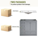 36 Inch Shaker Style Free-Standing Bathroom Vanity Cabinet with Sink by HouseOfZazla