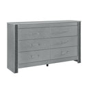 Lorenzo - Dresser With Hidden Jewelry Compartment And Bar Handles In - Silver by Unique Piece Furniture