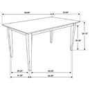 Gianna - 5 Piece Rectangular Dining Set With Table Upholstered Chairs - Cappuccino
