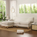 Alana - L-Shape Reversible Sectional Sofa - Light Beige by HouseOfZazla