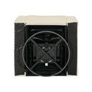 270 Degree Swivel PU Leather Power Recliner Individual Seat Home Theater Recliner with Comforable Backrest, Tray Table, Phone Holder, Cup Holder, USB Port, Hidden Arm Storage for Living Room, White