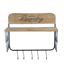Laundry Rack With Accordion Design - Brown / Black - Black Brown by Unique Piece Furniture