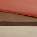 7 Piece Faux Suede Comforter Set Coral Queen