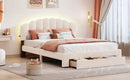 Upholstered Platform Bed With Drawer by HouseOfZazla