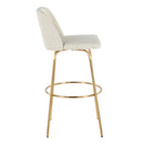 Toriano - Contemporary Fixed Height Barstool With Swivel And Round Footrest (Set of 2) by HouseOfZazla