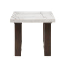 Edwyn Natural Marble Top End Table
