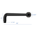 Oil Rubbed Bronze 16" Shower Arm With Flange, Stainless Steel, For Rain Shower Heads - Oil-Rubbed Bronze by HouseOfZazla