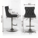 Swivel Barstools Adjusatble Seat Height From 25-33", Modern Upholstered Base Bar Stools With Backs Comfortable Tufted For Home Pub And Kitchen Island (Set of 2)
