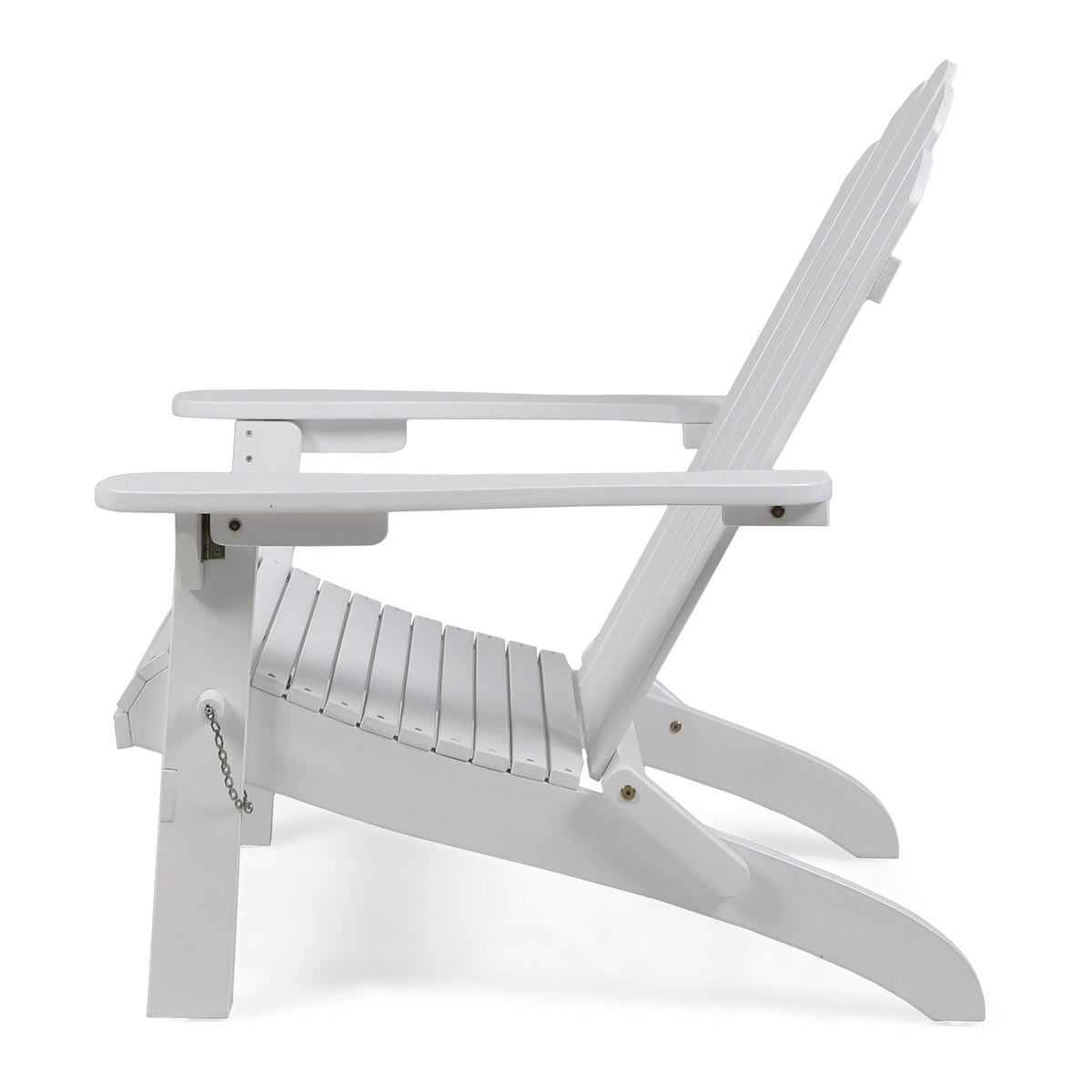 Aurascape Outdoor Acacia Wood Foldable Adirondack Chair, photo 14 of 18
