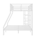 Metal Twin over Full Bunk Bed for Teens and Adults,Space-Saving/Noise Reduced/No Box Spring Needed, White