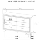 Funston - 6 Drawer Dresser Cabinet - Brown Oak by HouseOfZazla