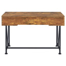 3 Drawer Writing Desk With Handles - Brown by HouseOfZazla