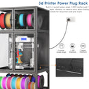 3D Printer Cabinet With Double Layer Filament Storage, Noise Reducing Design - Black by Unique Piece Furniture