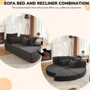 Semi Circular 2 In 1 Sofa Bed With Neck Pillow by HouseOfZazla