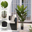 2025 New adhesive fabric traveler banana leaf 15 leaf home decoration indoor decoration artificial green plant 2pcs/set