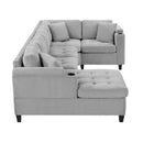 U Shaped Sectional Sofa, Corner Living Room Couch With Built In Cup Holders, Storage, USB Ports by HouseOfZazla
