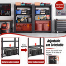 60"H 4-Tier Adjustable Heavy Duty Shelving Metal Mesh Storage Rack