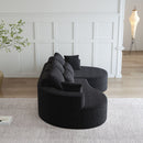 Curved Oversized Sectional Sofa With Extra Deep Seat by HouseOfZazla
