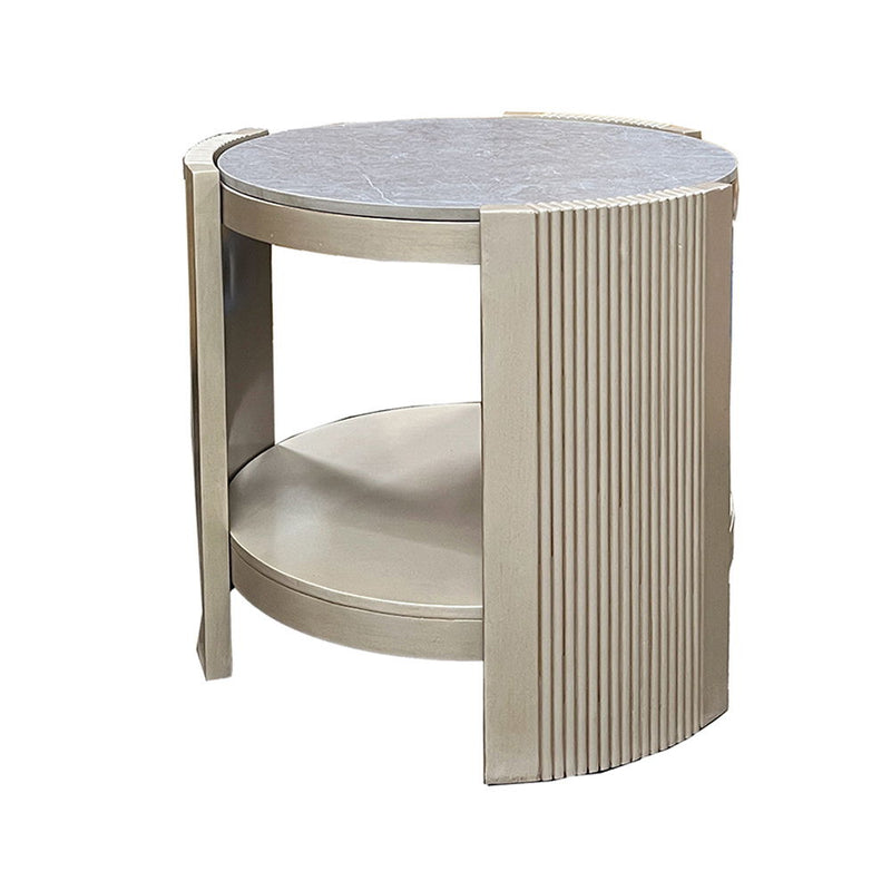 Kasa - End Table - Sintered Stone & Champagne, photo 7 of 7