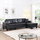 Modern Sectional Sofa Set With L Shape Chaise Lounge, Cup Holder, 4 Seat by HouseOfZazla