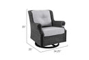 Lassen 4-Piece Wicker Sofa Set with Swivel Rocking Chairs