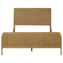 Arini Rattan California King Panel Bed Sand Wash and Natural