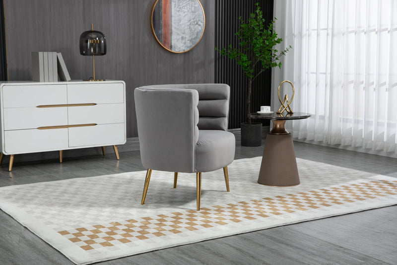 Accent Chair, leisure single chair with Golden feet