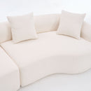4 Seater Sofa With Fabric, 30D, 60 Hardness Full Sponge, 4 Pillow For Living Room, Home Furniture Sleeper Sectional Sofa For Apartment by Unique Piece Furniture
