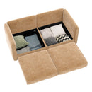 Stylish Sofa With Storage Seat And Cylindrical Backrest