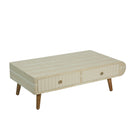 Coffee Table with Veneered Faux Marble Tabletop