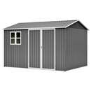 10'x8' Oversized Steel Storage Shed with Window and Lockable Doors by HouseOfZazla