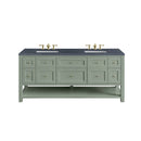 James Martin Breckenridge 72" Double Bathroom Vanity, Smokey Celadon