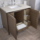 James Martin Portland 36" Single Bathroom Vanity, Whitewashed Walnut