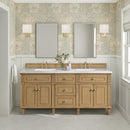 James Martin Lorelai 72" Double Bathroom Vanity, Light Natural Oak