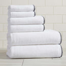 Cotton Border-Stitched 6-Piece Towel Set - Valery Collection by Great Bay Home