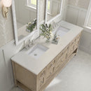 James Martin Breckenridge 72" Double Bathroom Vanity, Whitewashed Oak