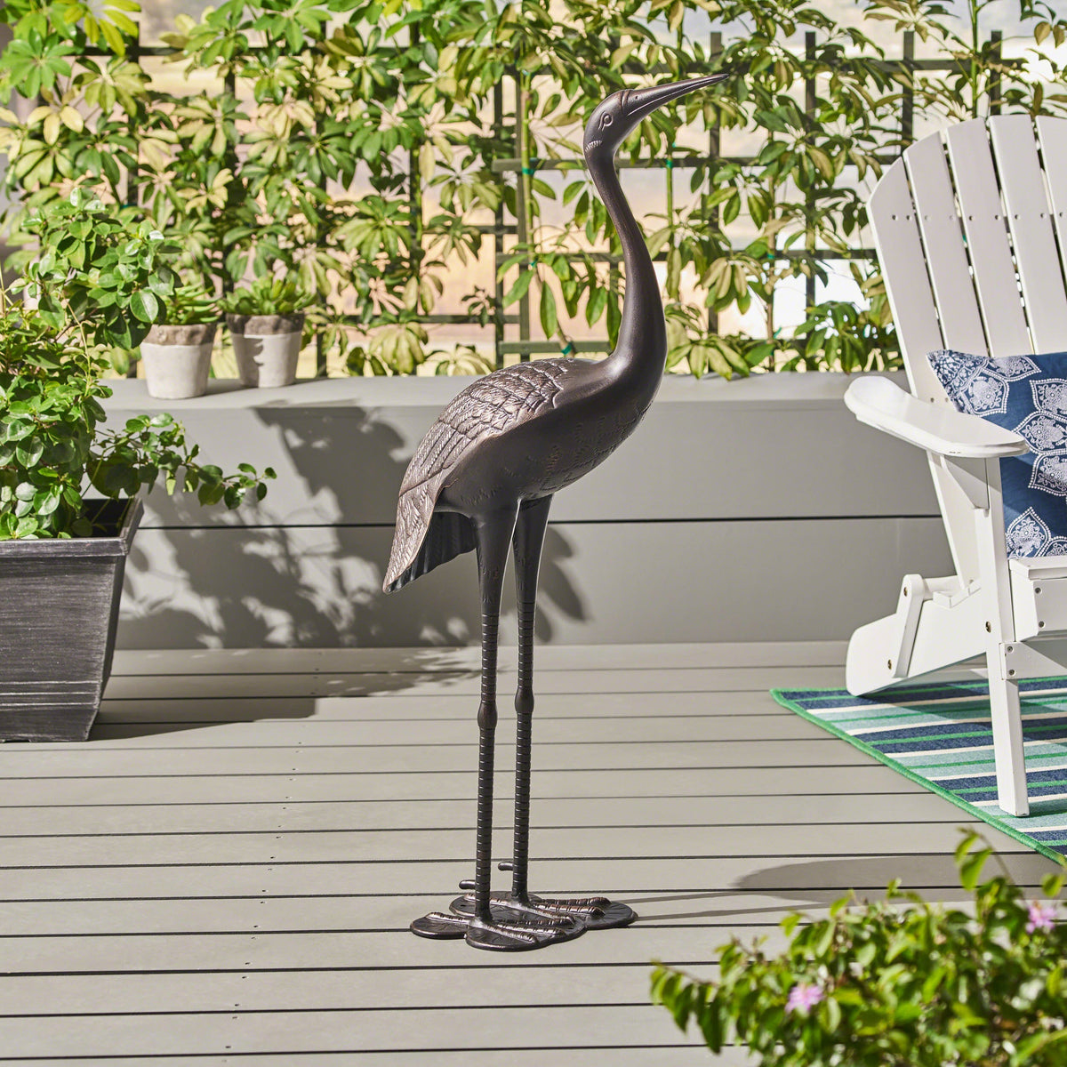 Sunny Outdoor 43 Inch Aluminum Crane, Shiny, photo 2 of 10