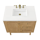 James Martin Laurent 36" Dual Mount Single Bathroom Vanity, Light Natural Oak
