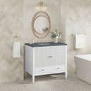 James Martin Myrrin 36" Single Bathroom Vanity, Bright White