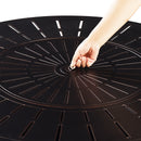 Aluminum 44-in Round Propane Fire Table with Beads, Covers and Lid