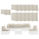 Cushion Covers For 7 Piece Wicker Sectional Sofa, 14 Pack Seat And Back Slipcovers With Zipper by HouseOfZazla